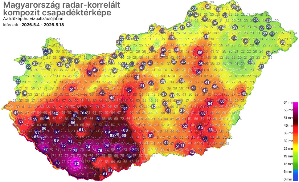 Eddig így áll a májusi csapadékösszeg